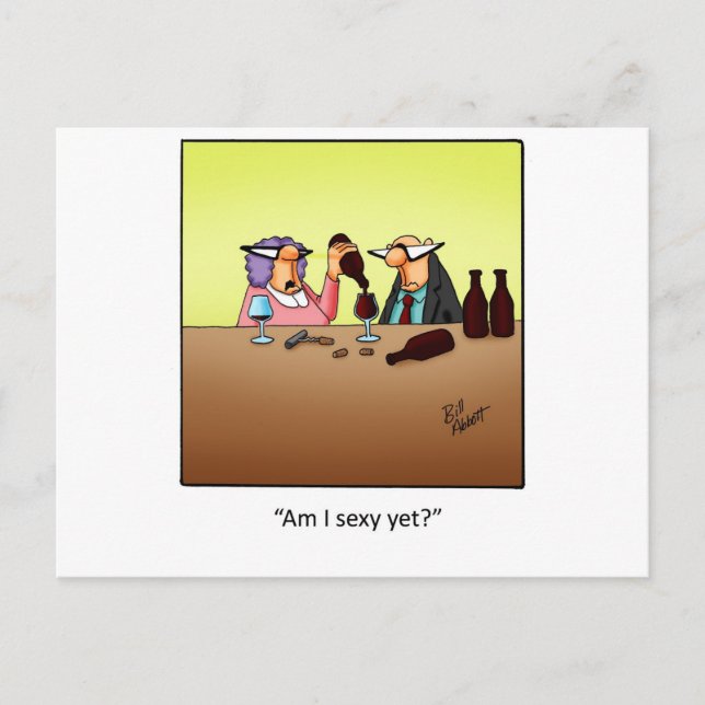 Funny Wine Gift! Postcard (Front)