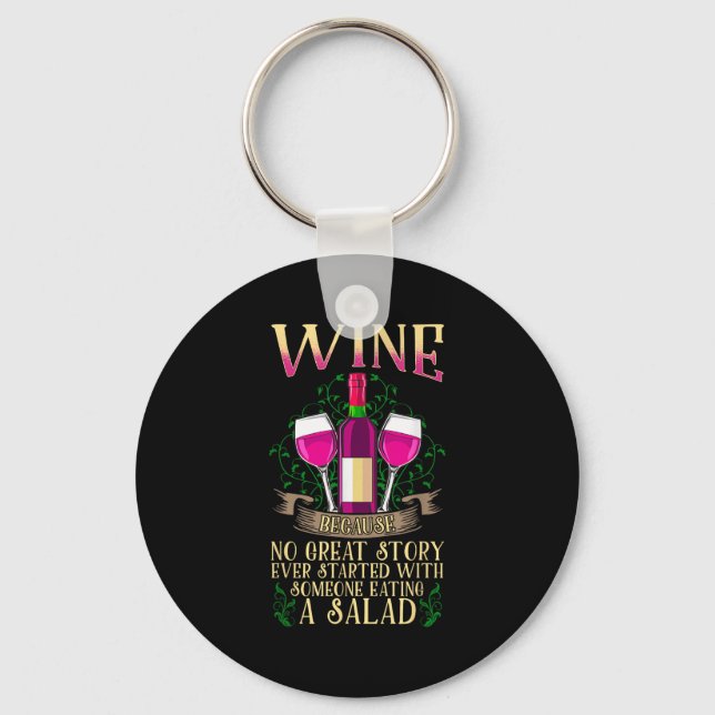 Funny Wine Gift - Wine Shirts For Women  Keychain (Front)