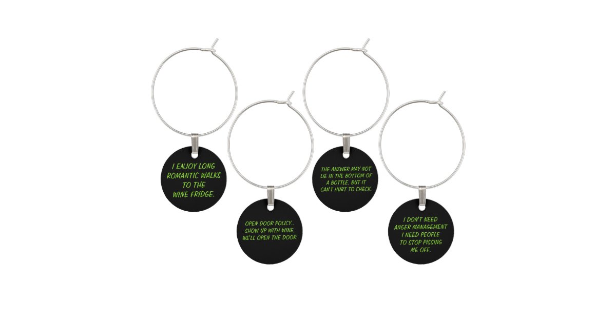 Funny Wine Glass Charms Zazzle