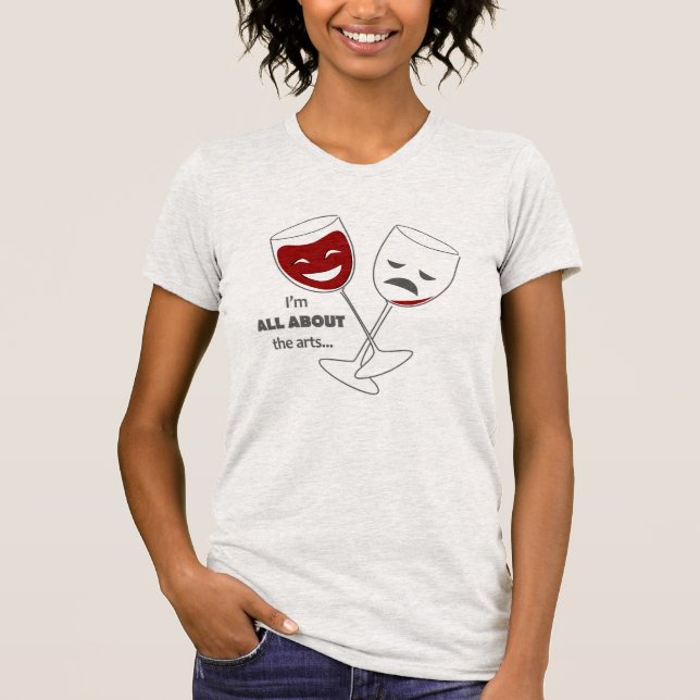 Funny Wine Glass Shirt (Front)