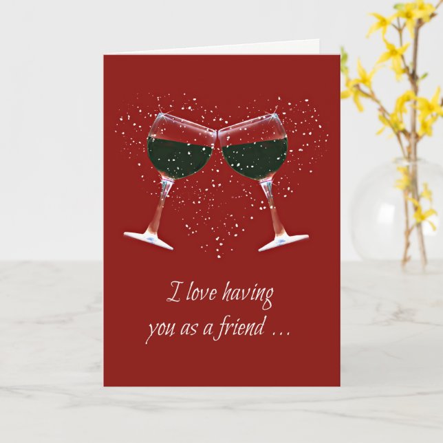 Cute Wine Glass | Greeting Card