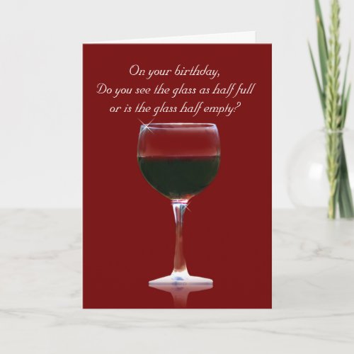 Funny Wine Happy Birthday Customizable Card