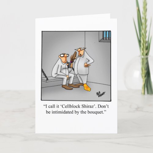 Funny Wine Humor Birthday Greeting Card
