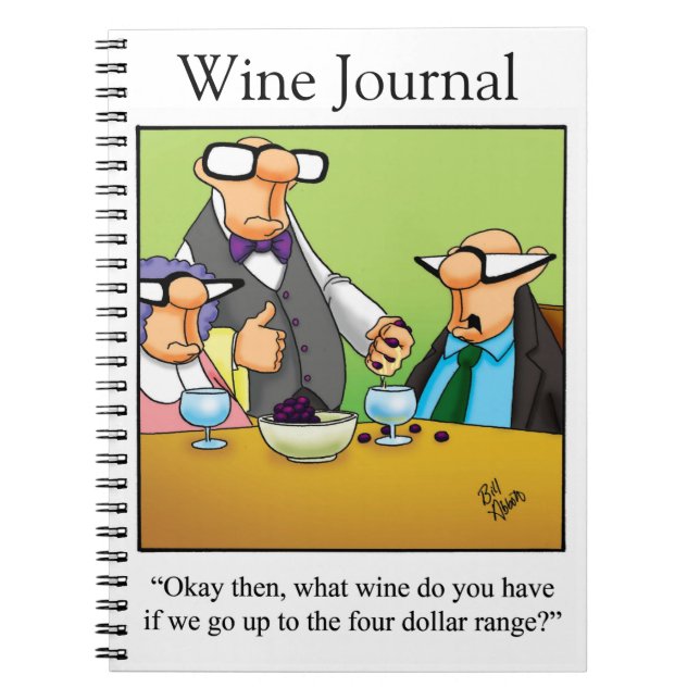 Funny Wine Humor Journal Gift (Front)