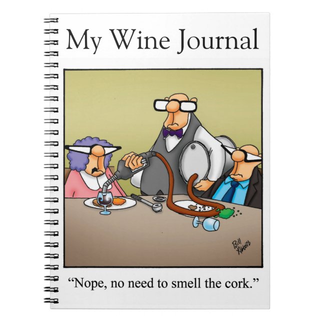 Funny Wine Humor Journal Gift (Front)