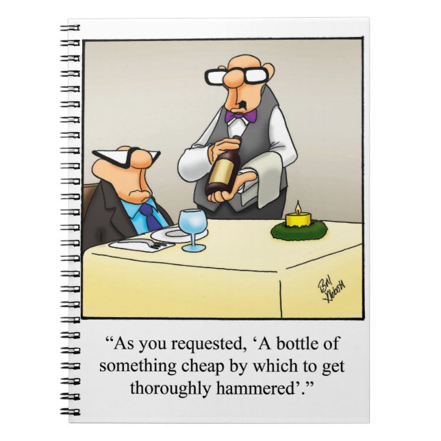 Funny Wine Humor Journal Gift (Front)