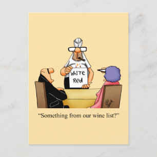 Funny Wine Humor Postcard 