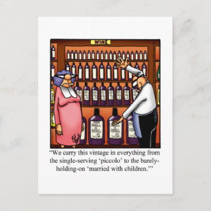 Funny Wine Humor Postcard 