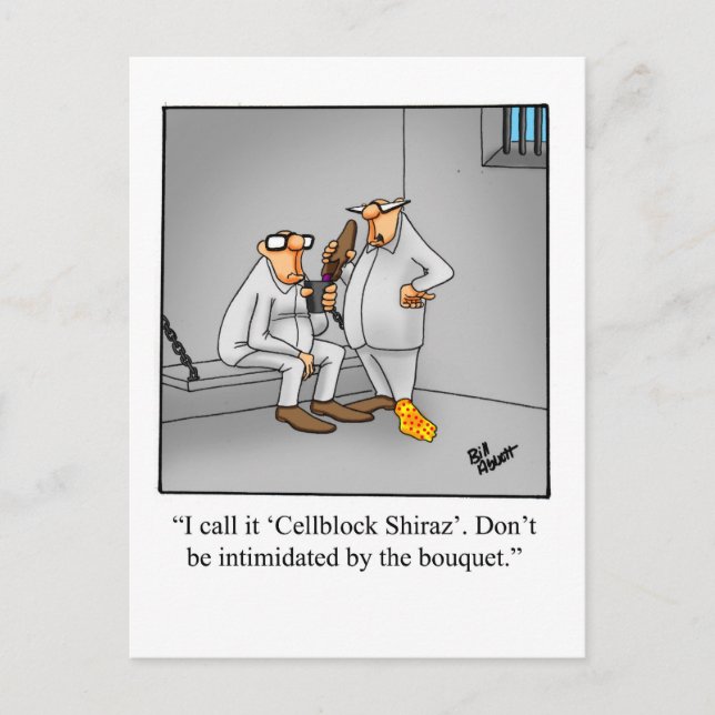 Funny Wine Humor Postcard  (Front)