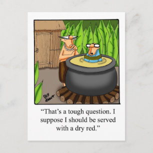 Funny Wine Humor Postcard "Spectickles"