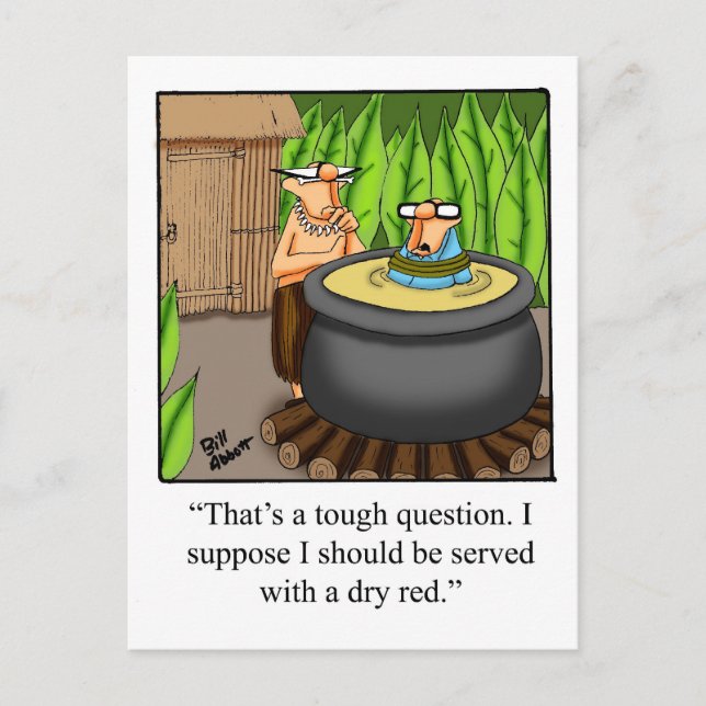 Funny Wine Humor Postcard "Spectickles" (Front)