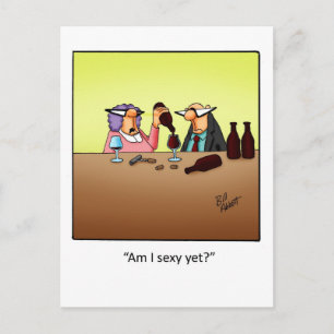 Funny Wine Humor Postcard "Spectickles"