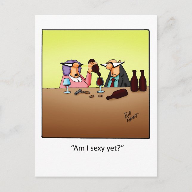 Funny Wine Humor Postcard "Spectickles" (Front)