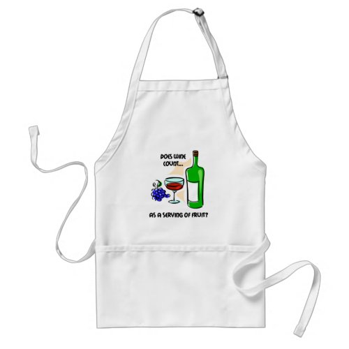 Funny wine humor saying adult apron