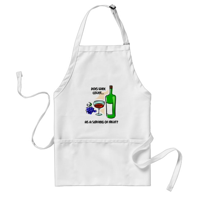 Funny wine humor saying adult apron (Front)