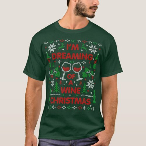 Funny Wine Lover Ugly Christmas Sweater Party Wine