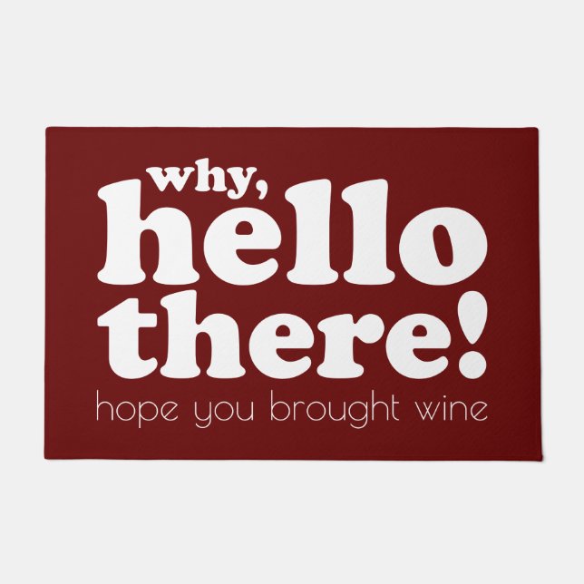 Funny Wine Lover's Doormat (Front)