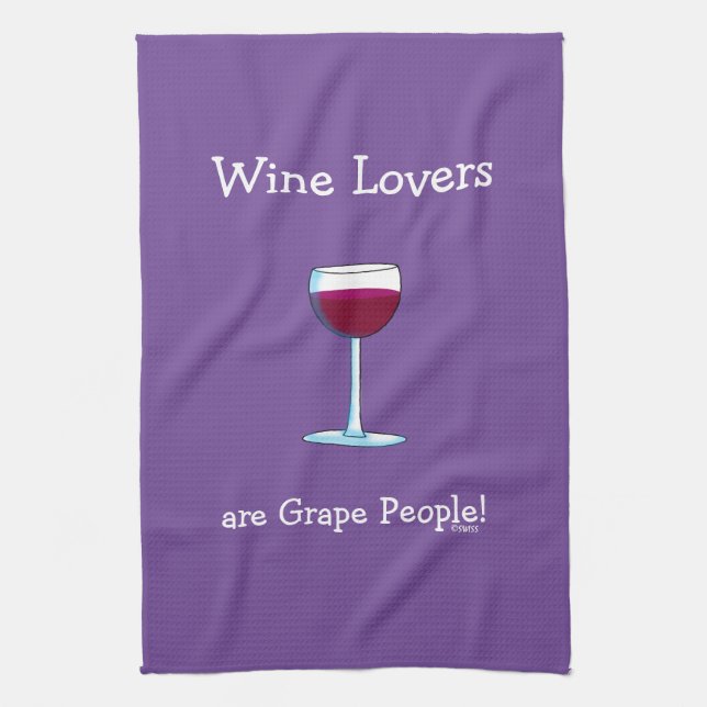 Funny Wine Lovers Kitchen Towel (Vertical)