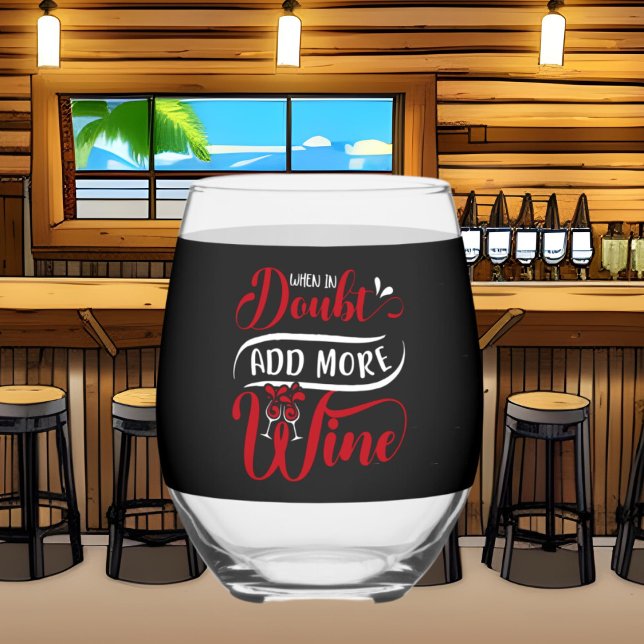 Funny wine lovers word art stemless wine glass (Creator Uploaded)