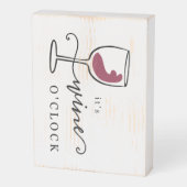 Funny Wine O'clock Sign (Angled Vertical)