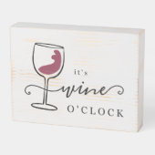 Funny Wine O'clock Sign (Angled Horizontal)