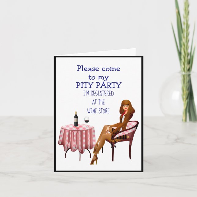 Funny Wine over the hill break up Birthday Card (Front)