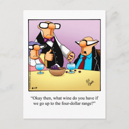 Funny Wine Postcard Spectickles