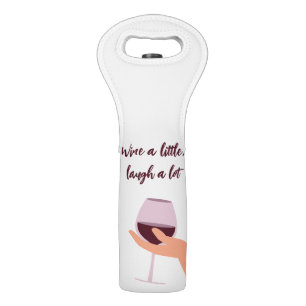 Funny wine pun slogan joke bag