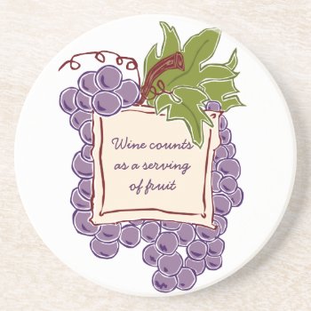 Funny Wine Quote Coasters by pmcustomgifts at Zazzle