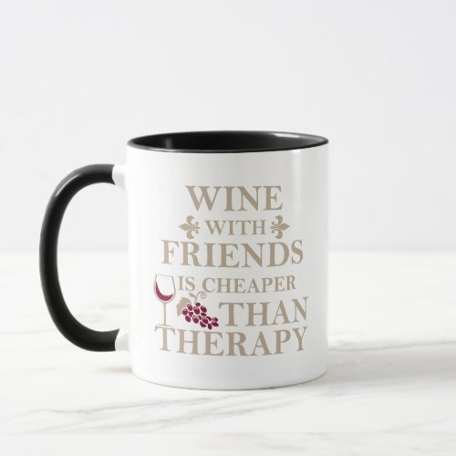 funny wine quote for friends students mug