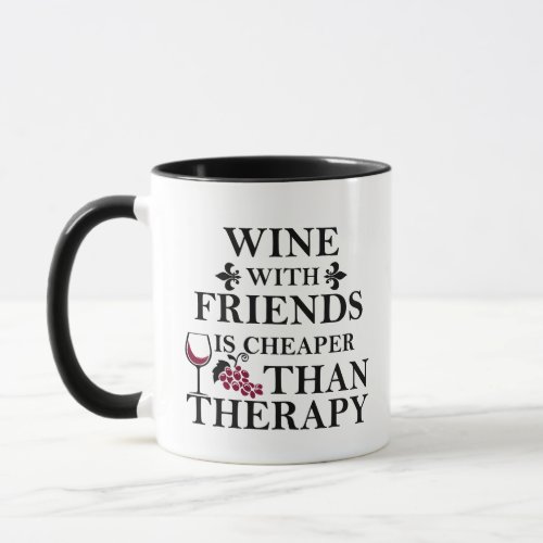 funny wine quote for friends students mug
