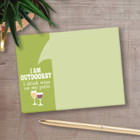 Funny Wine Quote - I drink wine on my patio