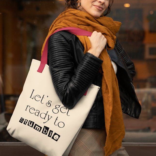 Funny wine quote typography humor simple womens tote bag (Creator Uploaded)