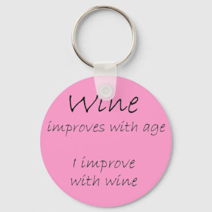 Funny wine quote unique birthday gifts keychains