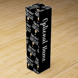 Funny Wine Quote - Yoga Class? Pour a Glass Gift Box