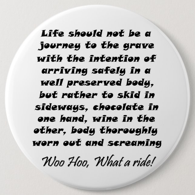 Funny wine quotes joke buttons gift humor gifts (Front)