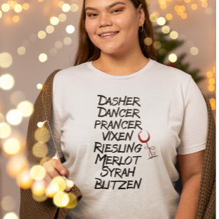 Amtdh Womens Shirts 3/4 Sleeve Shirts for Women Christmas Reindeer