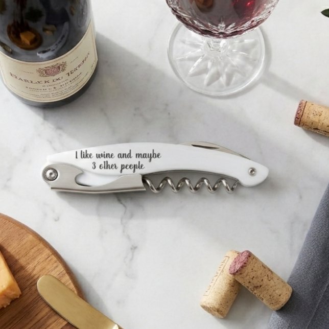 Funny Wine Saying I Like Wine Gift Waiter's Corkscrew (Creator Uploaded)