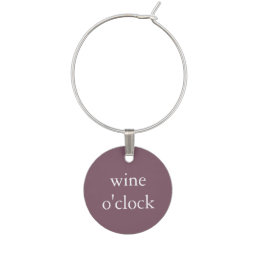 Funny Wine Saying - Wine O&#39;Clock Wine Charm