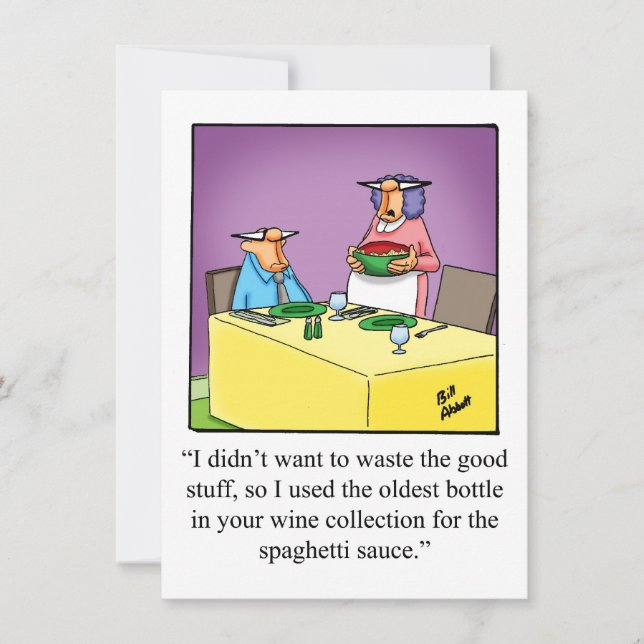 Funny Wine Tasting Party Invitations (Front)