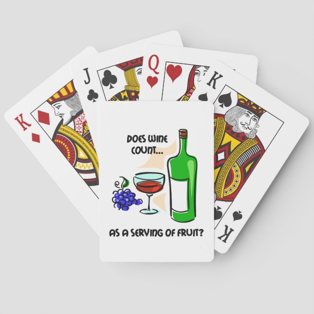 funny wine tasting poker cards (Back)