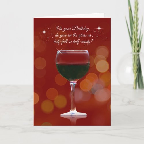 Funny Wine Themed Birthday Card