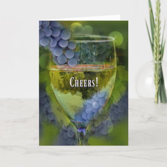 Funny Wine Themed Cheers Happy Birthday Card | Zazzle.com