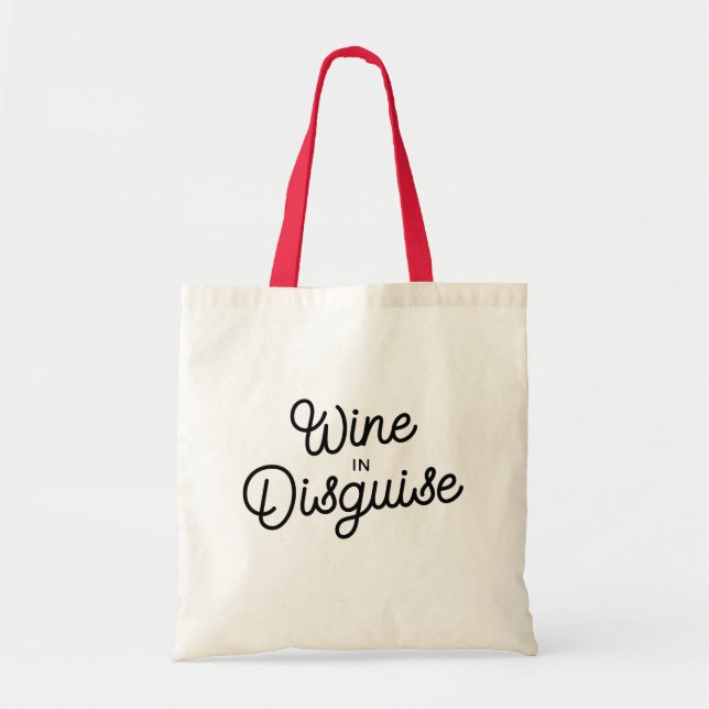 Funny wine tote bag, Funny Wine Bag (Front)
