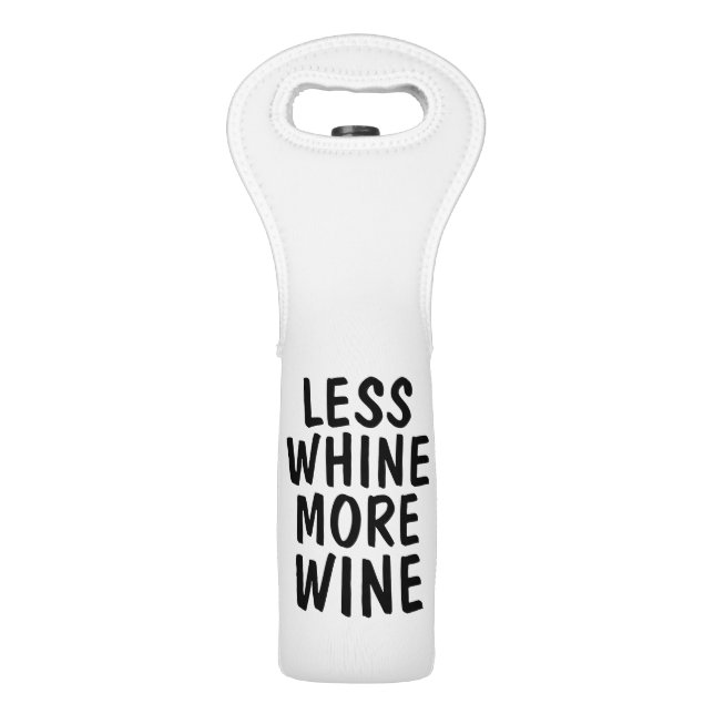 Funny Wine Totes, LESS WHINE MORE WINE Bag (Front)