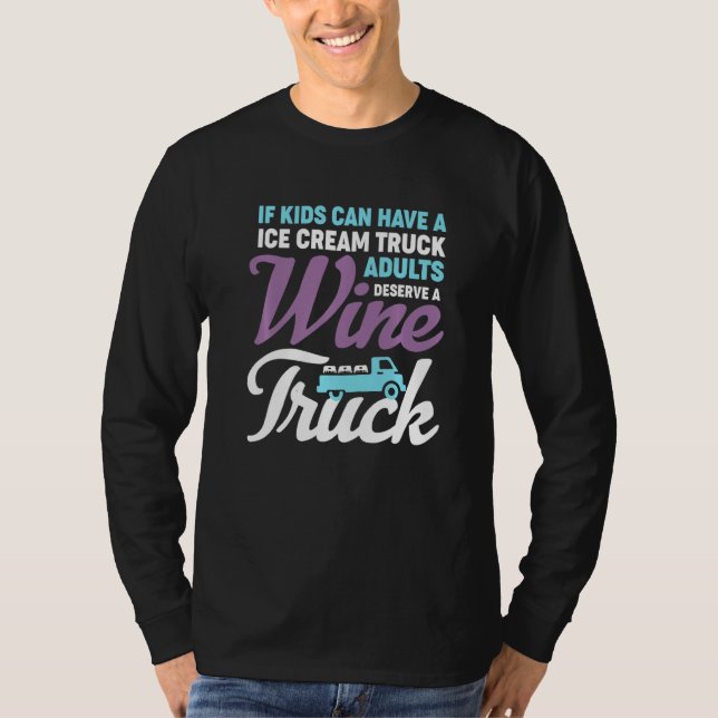 Funny Wine Truck Adults Humor Drinking T-Shirt (Front)