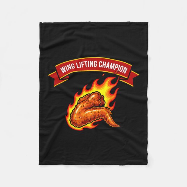 Funny Wing Lifting Chamon  Fleece Blanket (Front)