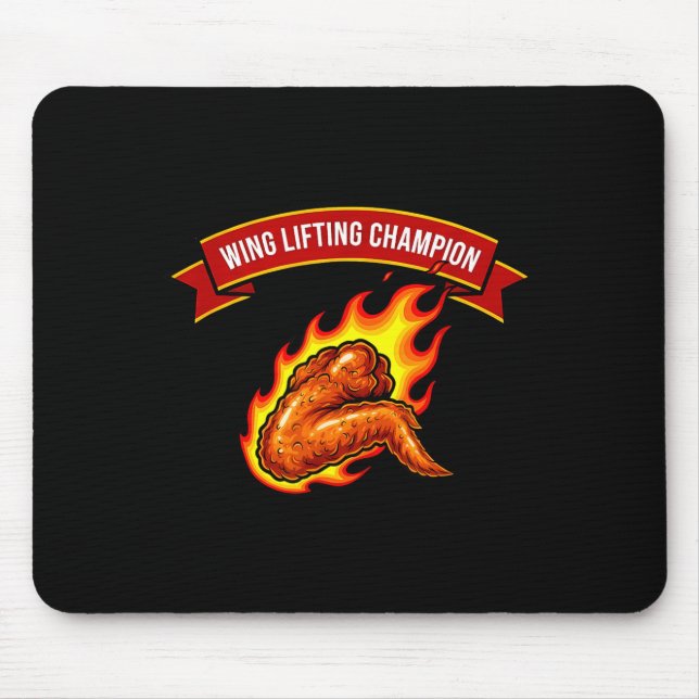 Funny Wing Lifting Chamon  Mouse Pad (Front)