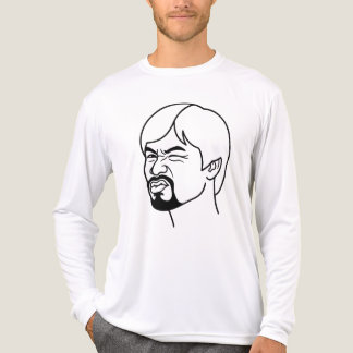 Funny Winking Man Meme Line Art Illustration Tri-Blend Shirt