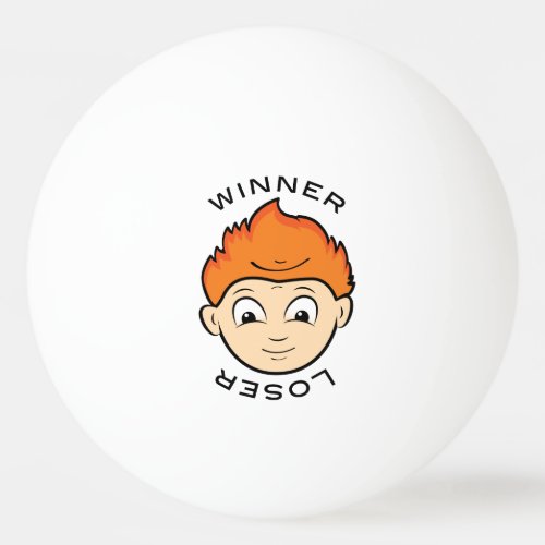 Funny Winner Loser Ping Pong Faces Ping Pong Ball